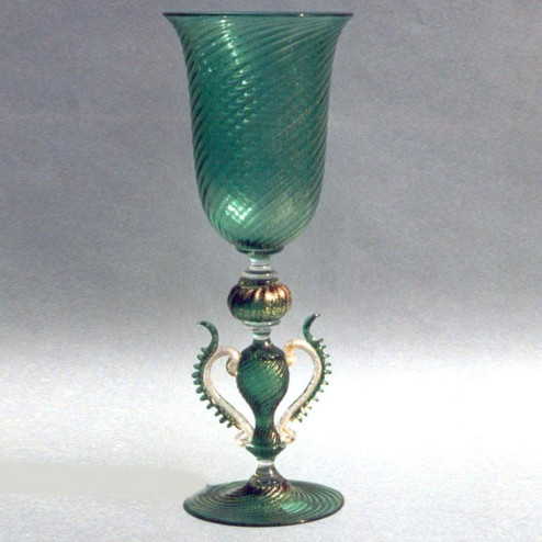 "Serpente" vaso en cristal de Murano