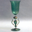 "Serpente" vaso en cristal de Murano - verde
