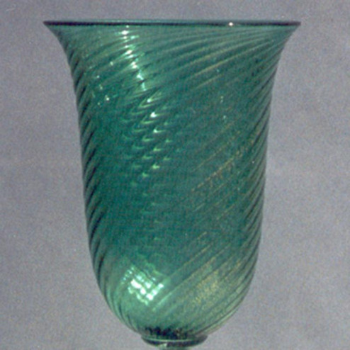 "Serpente" Murano drinking glass - green