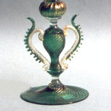 "Serpente" Murano Trinkglas - grün 
