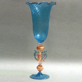 "Marea" vaso en cristal de Murano - azul