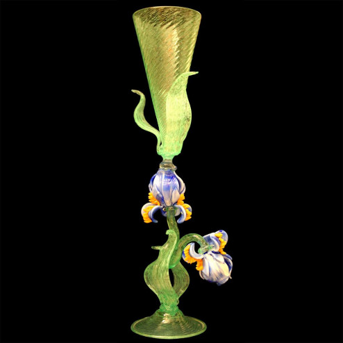 "Iris Blu" Murano Trinkglas
