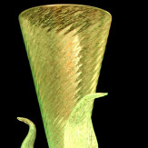 "Iris Blu" vaso en cristal de Murano - verde