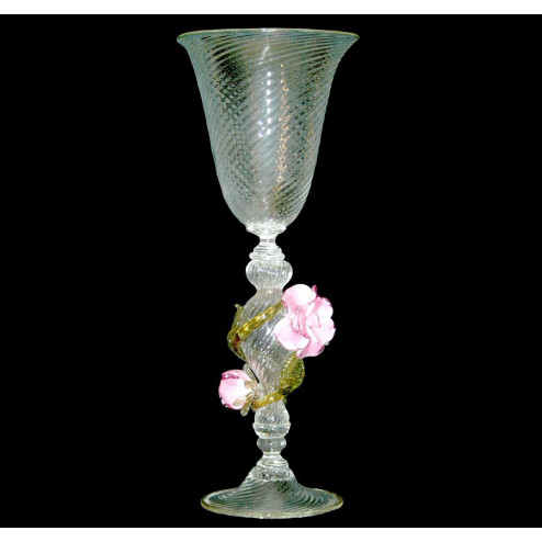 "Rose" Murano Trinkglas