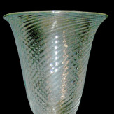 "Rose" vaso en cristal de Murano - transparente