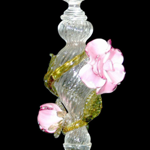 "Rose" Murano Trinkglas - transparent