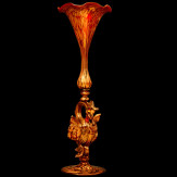 "Viverna" vaso en cristal de Murano - rojo