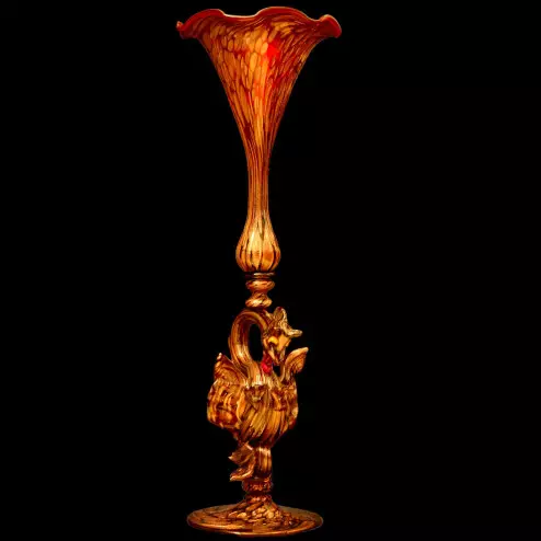 "Viverna" verre en cristal de Murano - rouge