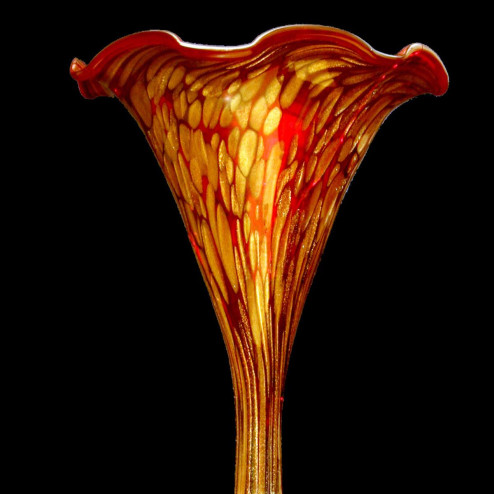 "Viverna" vaso en cristal de Murano - rojo