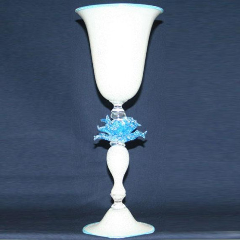 "Fiore di Neve" Murano Trinkglas - weiß 