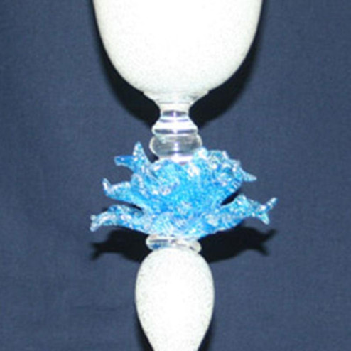 "Fiore di Neve" Murano drinking glass - white