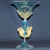"Coppa del Re" verre en cristal de Murano - bleu