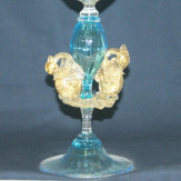 "Coppa del Re" verre en cristal de Murano - bleu