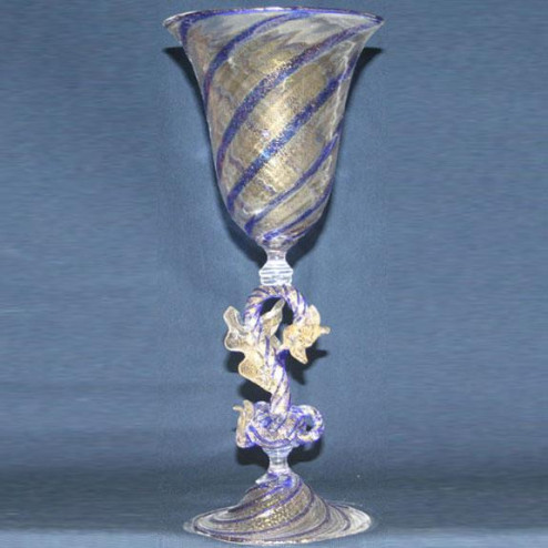 "Tradizione" Murano drinking glass - purple