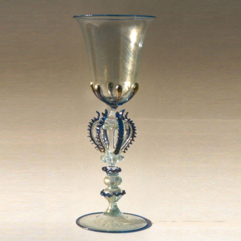 "Dedizione" Murano drinking glass - transparent