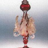 "Moriarti" vaso en cristal de Murano - rojo