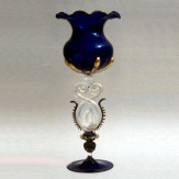 "Moriarti" vaso en cristal de Murano - azul