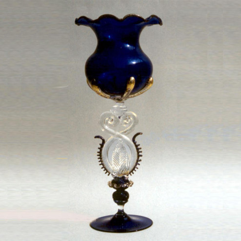 "Moriarti" verre en cristal de Murano - bleu