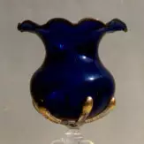 "Moriarti" Murano drinking glass - blue