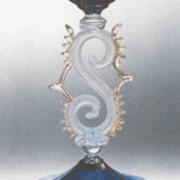 "Mordace" Murano Trinkglas - blau