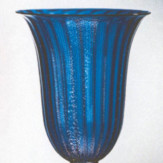 "Mordace" vaso en cristal de Murano - azul
