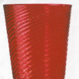 "Mordace" vaso en cristal de Murano - rojo