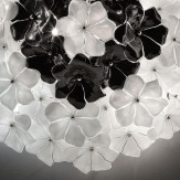 "Loto" Murano glas deckenleuchte - weiß und schwarz