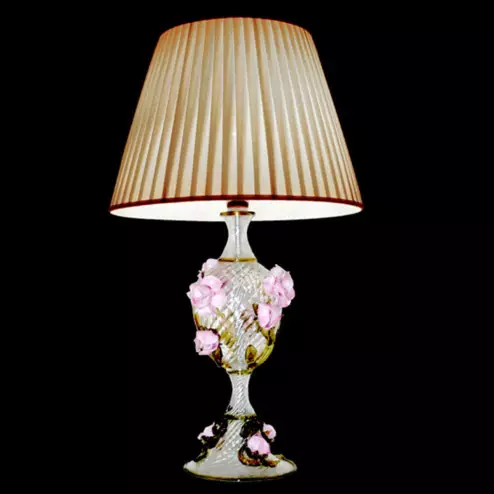"Rose" lampe de table en verre de Murano