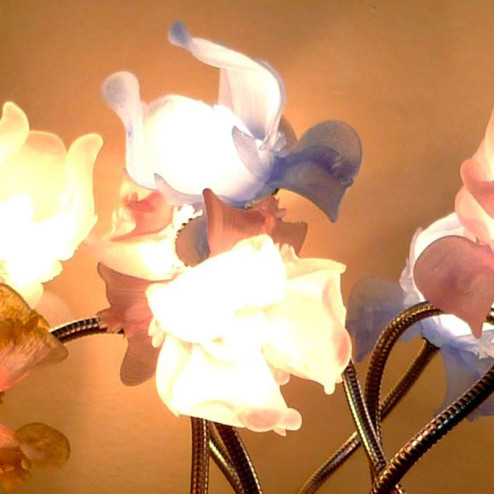"Fiori D'Acciaio" lampe de table en verre de Murano - multicolor