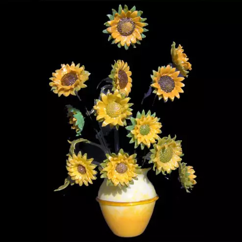 "Girasoli" Murano tischleuchte - sonnenblumen 