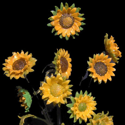 "Girasoli" Murano glass table lamp - sunflowers 