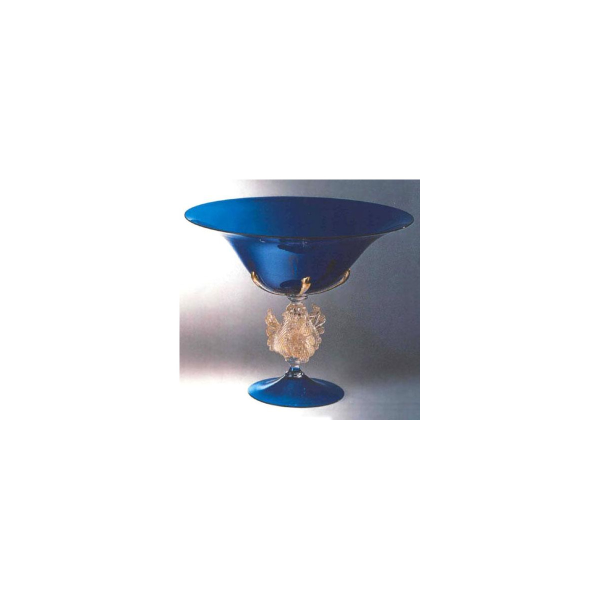 "Corneo" Murano glass fruitstand - blue