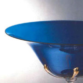 "Corneo" tazón de fruta de Murano - azul