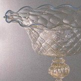 "Talismano" bol sur le pied en verre de Murano - eose avec des détails en or