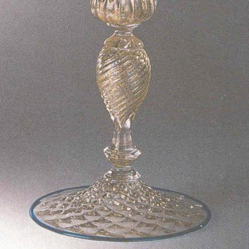 "Talismano" bol sur le pied en verre de Murano - eose avec des détails en or