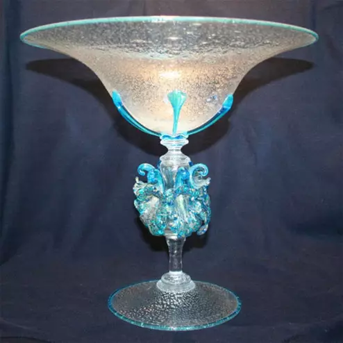 "Celestina" bol sur le pied en verre de Murano