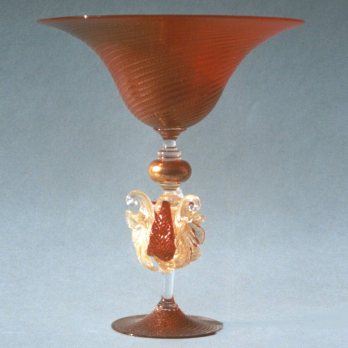 "Ornato" bol sur le pied en verre de Murano