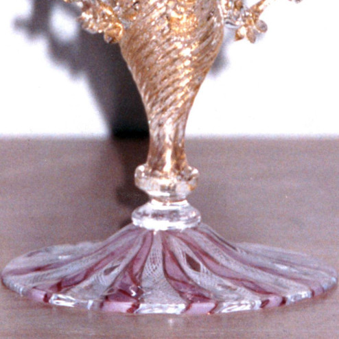 "Ringraziamento" Murano glass fruitstand - pink