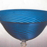 "Delfino" tazón de fruta de Murano - azul