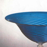 "Delfino" bol sur le pied en verre de Murano - bleu