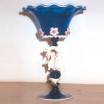 "Drago Bianco" tazón de fruta de Murano - azul