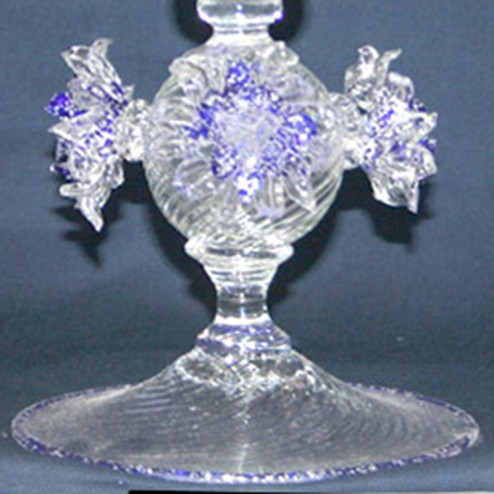 "Gelo" bol sur le pied en verre de Murano - transparent