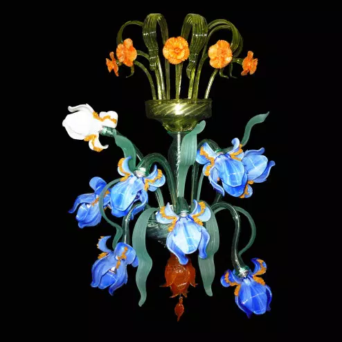 "Iris blu" Murano glas wandleuchte