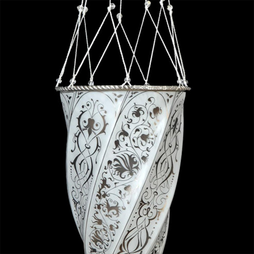 "Istanbul" applique en verre de Murano - blanc