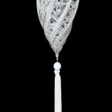 "Istanbul" Murano glas hangeleuchte - 1 flammig - weiß