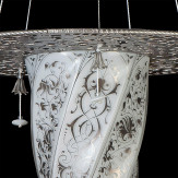 "Damasco" Murano glass pendant light - 1 light - white
