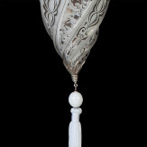 "Damasco" lámpara colgante en cristal de Murano - 1 luce - blanco