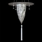 "Damasco" suspension en verre de Murano  - 1 lumière -  blanc