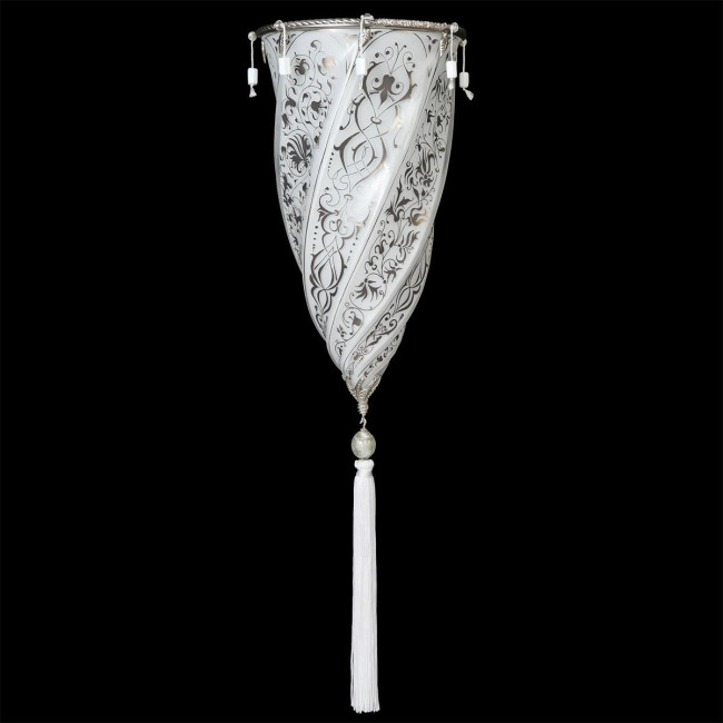 "Damasco" Murano glass sconce - 1 light - white