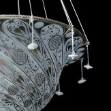 "Gerico " lámpara colgante en cristal de Murano - 1 luce - blanco